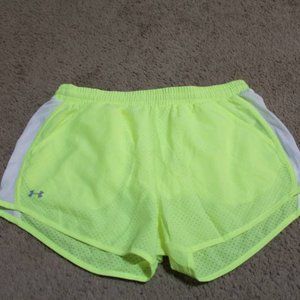 Neon Under Armour women's shorts